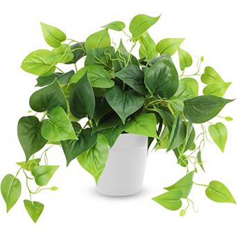 CEWOR Artificial Green Ivy Potted Plant