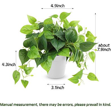 CEWOR Artificial Green Ivy Potted Plant