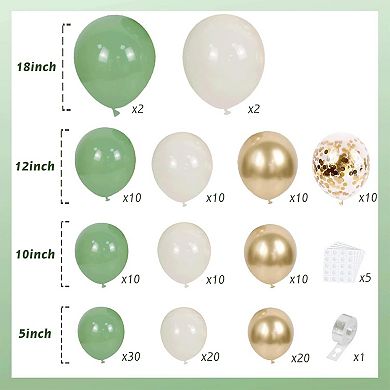 Matte Sand White Balloons 47pcs 12 Retro Beige Latex for Shower or Wedding