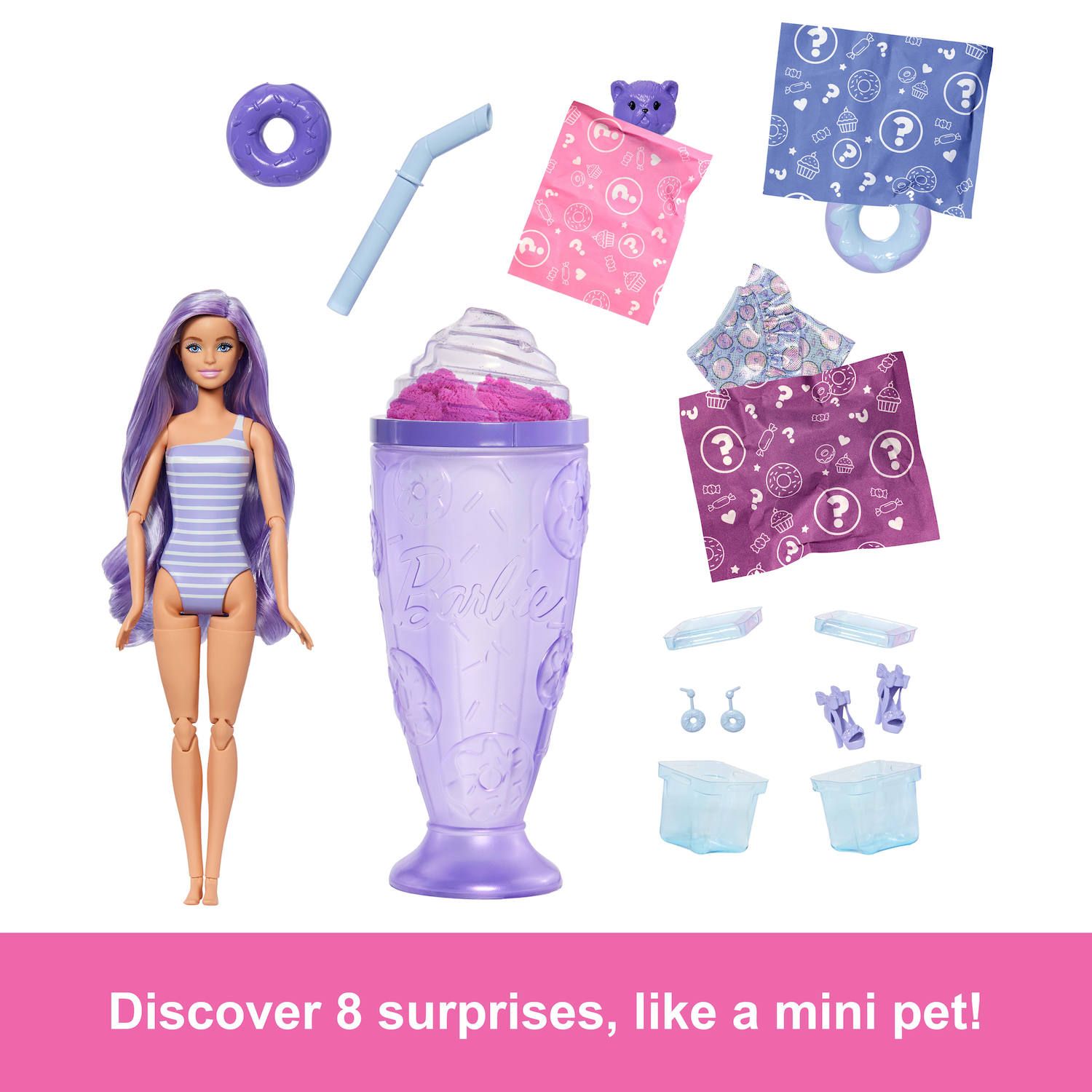 Детские куклы Barbie Pop Reveal Treat Series Doll & Accessories Set, Donut Dreams Theme — фото 2