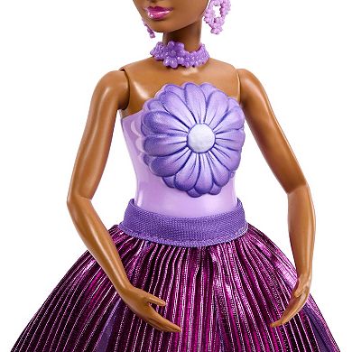 Barbie Petal Pop Doll with Flower-Transforming Dress & Accessories