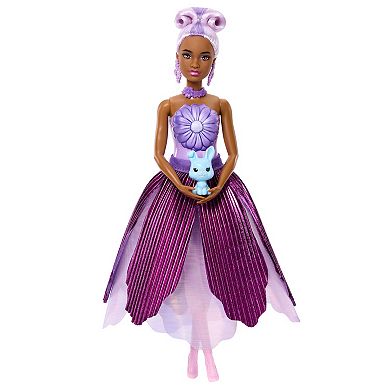Barbie Petal Pop Doll with Flower-Transforming Dress & Accessories