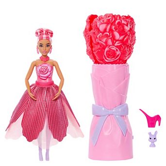 Barbie Petal Pop Scented Doll with Rose-Transforming Dress & Accessories