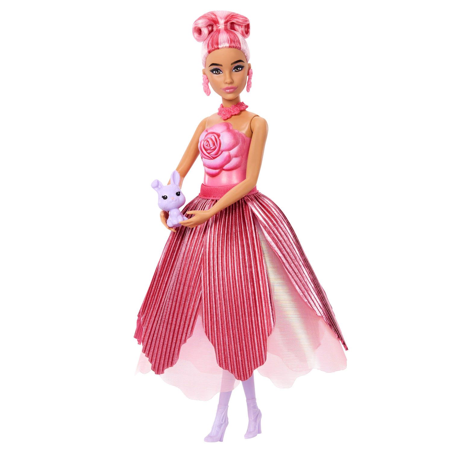 Детская кукла Barbie Petal Pop Scented Doll with Rose-Transforming Dress & Accessories — фото 5
