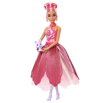 Barbie Petal Pop Scented Doll with Rose-Transforming Dress & Accessories