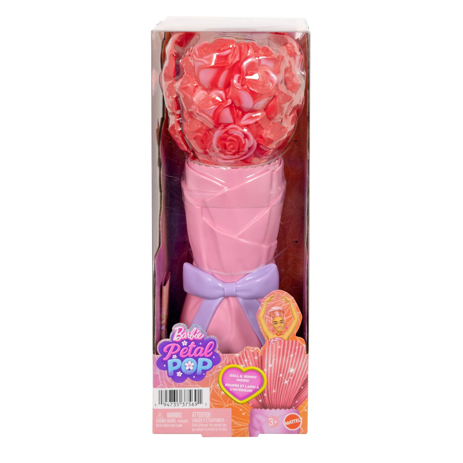 Детская кукла Barbie Petal Pop Scented Doll with Rose-Transforming Dress & Accessories — фото 6
