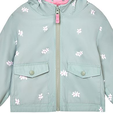 Toddler Girl Carter's Printed Windbreaker with Hood