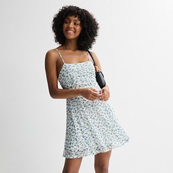 Juniors' Live To Be Spoiled Mesh Skater Dress