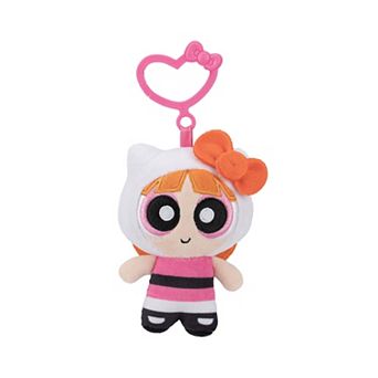 Hello Kitty x Powerpuff Girls Blossom Hello Kitty 4-inch Plush Clip-On Toy