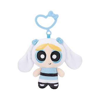 Hello Kitty x Powerpuff Girls Bubbles Cinnamoroll 4-inch Plush Clip-On Toy