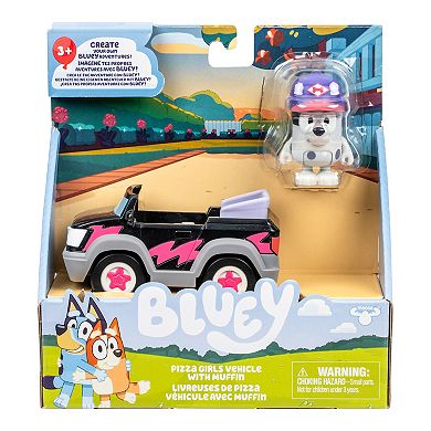 Bluey Pizza Girls Vehicle with Muffin
