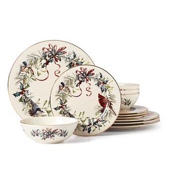 Lenox Winter Greetings 12 pc Dinnerware Set