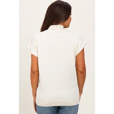 Maternity Mock Neck Knit Top