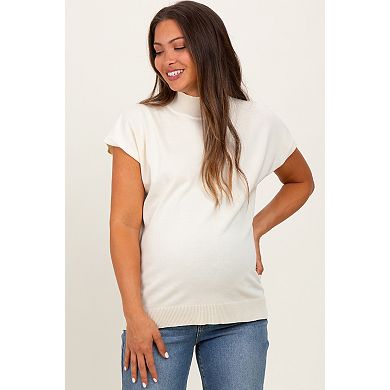 Maternity Mock Neck Knit Top