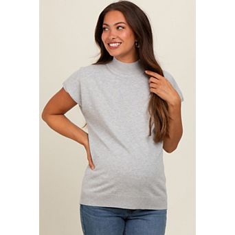 Maternity Mock Neck Knit Top