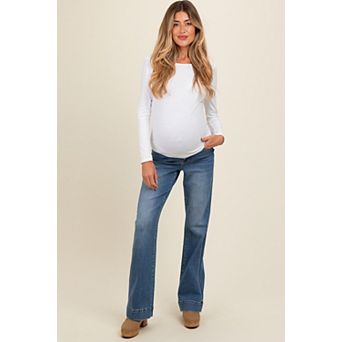 Maternity Wide Hem Flare Maternity Jeans