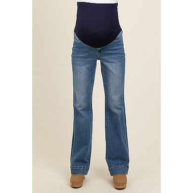 Maternity Wide Hem Flare Maternity Jeans