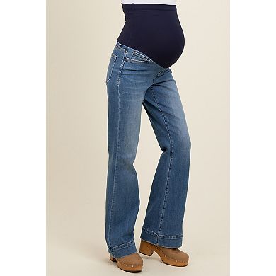 Maternity Wide Hem Flare Maternity Jeans