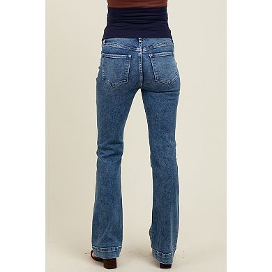 Maternity Wide Hem Maternity Bootcut Jeans