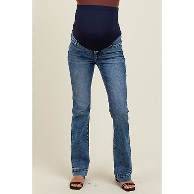 Maternity Wide Hem Maternity Bootcut Jeans