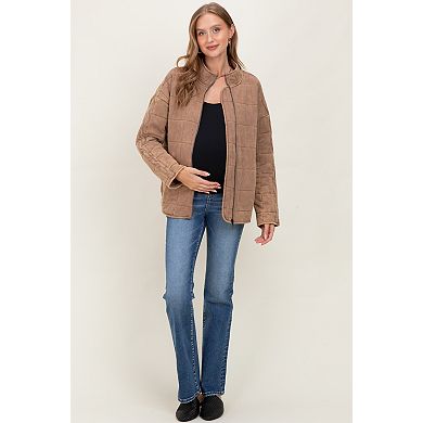 Maternity Quilted Oversized Jacket