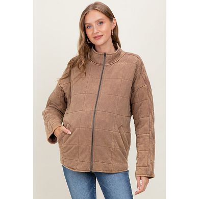 Maternity Quilted Oversized Jacket