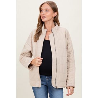 Maternity Quilted Oversized Jacket