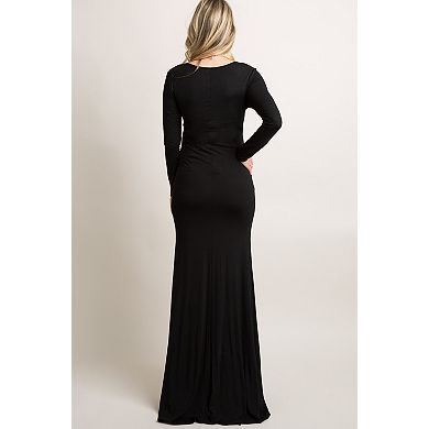 Maternity Black Long Sleeve Photoshoot Maternity Gown/Dress