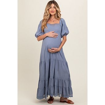 Maternity Lace Insert Maxi Dress