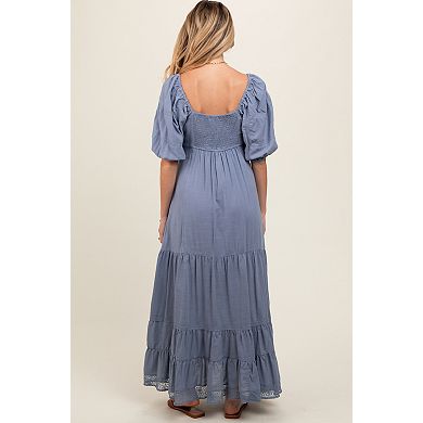 Maternity Lace Insert Maxi Dress