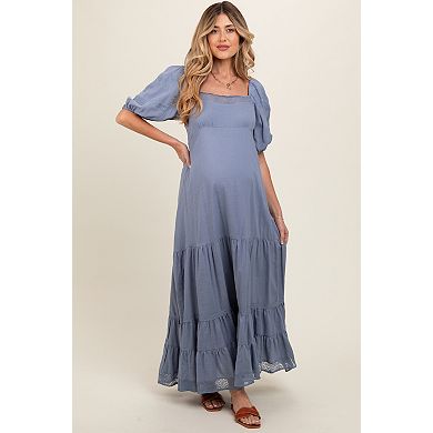 Maternity Lace Insert Maxi Dress