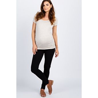 Maternity Black Solid Basic Maternity Jeggings