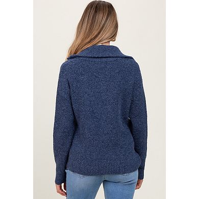 Maternity Half Zip Pullover Sweater