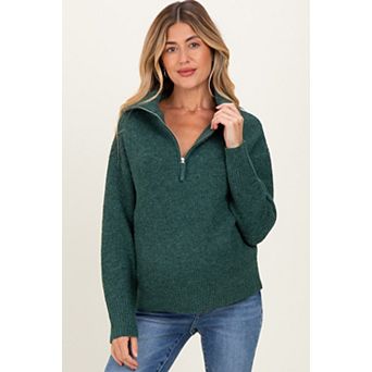 Maternity Half Zip Pullover Sweater