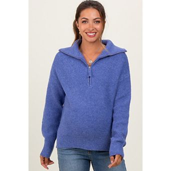 Maternity Half Zip Pullover Sweater
