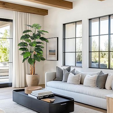 Artificial Pothos Plant in Decorative Pot, Fake Devil's Ivy for Low Maintenance Home & Office Decor