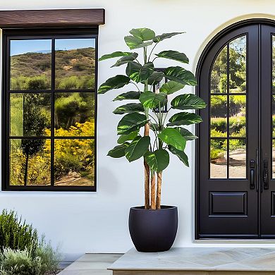 Artificial Pothos Plant in Decorative Pot, Fake Devil's Ivy for Low Maintenance Home & Office Decor