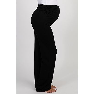 Maternity Black Foldover Lounge Pants