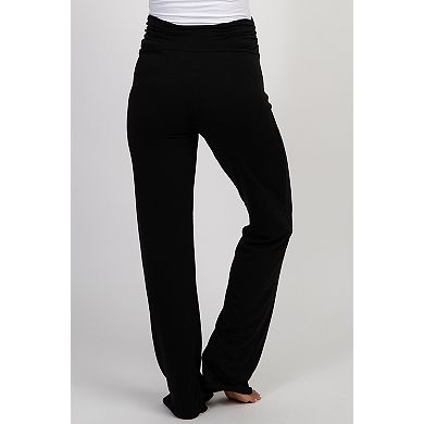 Maternity Black Foldover Lounge Pants
