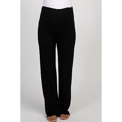 Maternity Black Foldover Lounge Pants