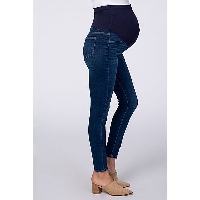 Maternity Navy Blue Skinny Maternity Jeans