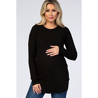 Maternity Long Sleeve Ribbed Top