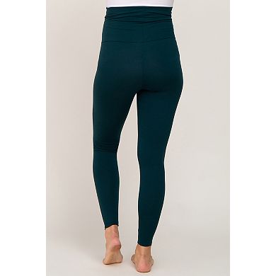 Maternity Green Basic Maternity Leggings