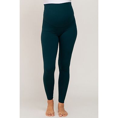Maternity Green Basic Maternity Leggings