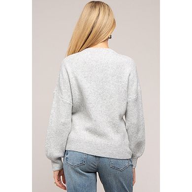 Maternity Bubble Sleeve Sweater