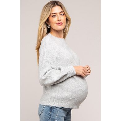 Maternity Bubble Sleeve Sweater