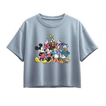 Girls 7-16 Disney's Mickey & Friends Sketch Boxy Tee