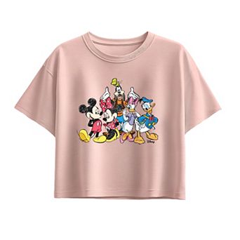 Girls 7-16 Disney's Mickey & Friends Sketch Boxy Tee