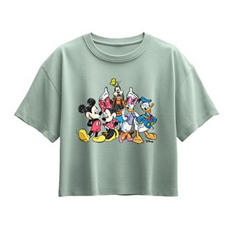 Girls 7-16 Disney's Mickey & Friends Sketch Boxy Tee
