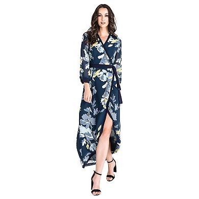 Women's Tulip High Low Chiffon Wrap Dress
